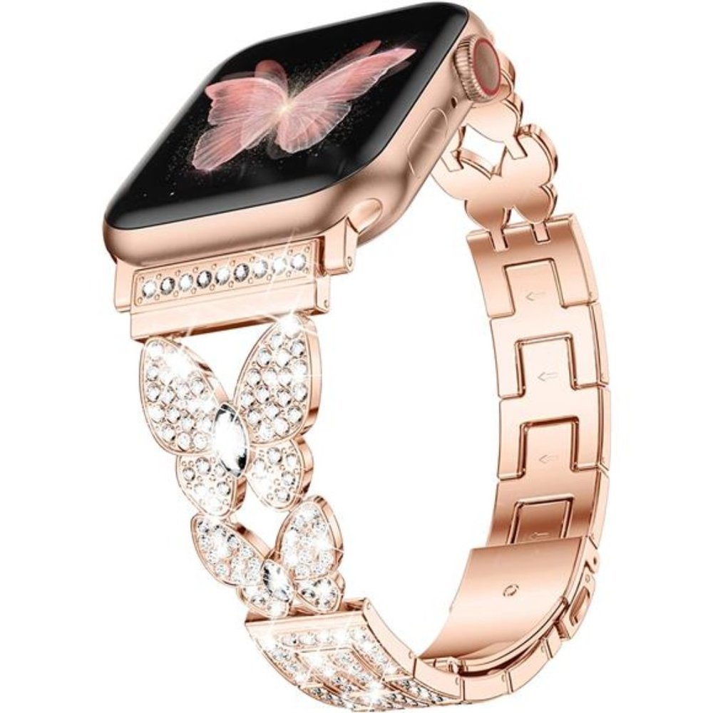 Rose Gold Butterfly Apple Watch Band